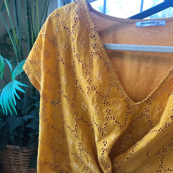 Zara Tops 325 Zara Trafaluc Mustard Yellow Top Poshmark